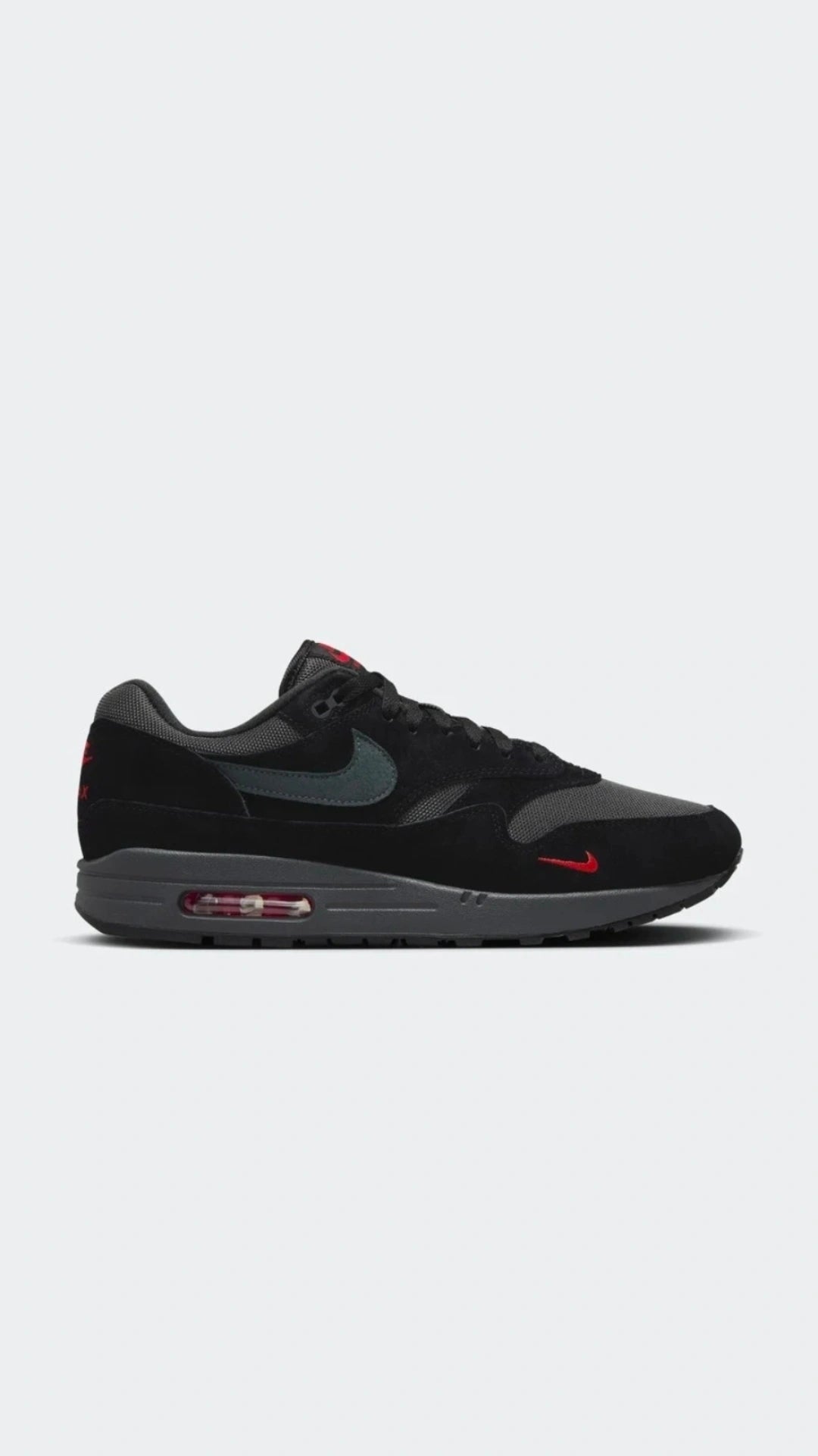 NIKE PATIKE Air Max 1 Black University Red